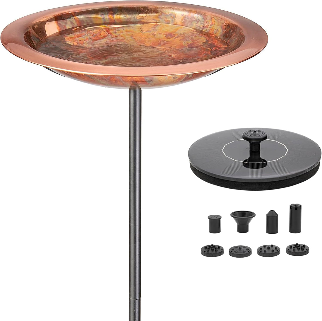 Good Directions Dimpled Copper Bird Bath on Garden Pole 13"