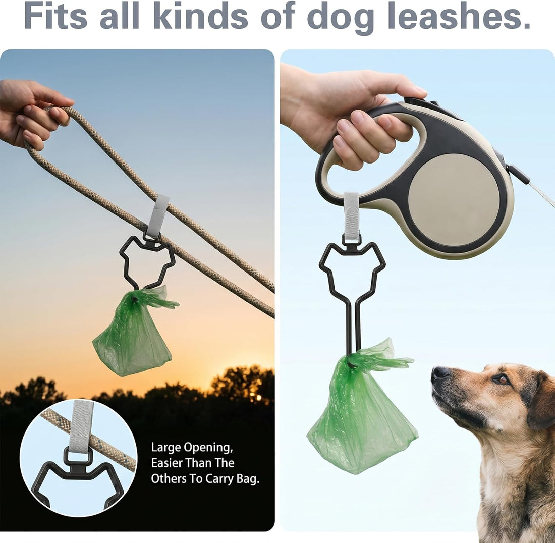 Dog Poop Bag Carrier, 2 Pcs, Black