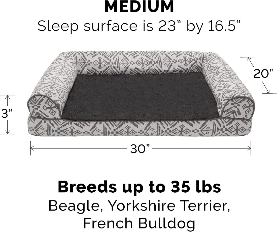 Furhaven Cooling Gel Dog Bed for Medium/Small Dogs w/ Removable