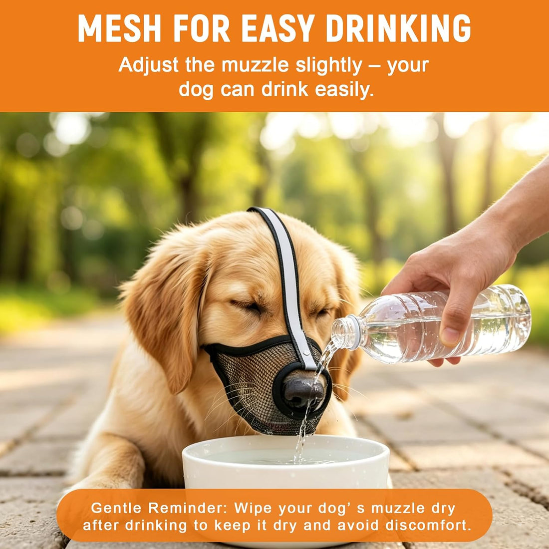 Dog Muzzle for Small Medium Large Dogs – Anti-Scavenging T-Shaped Mesh
