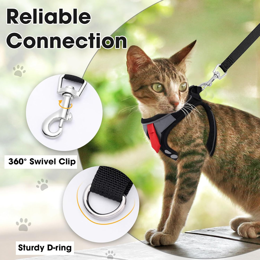 NCMAMA Cat Harness and Leash Set for Walking Escape Proof