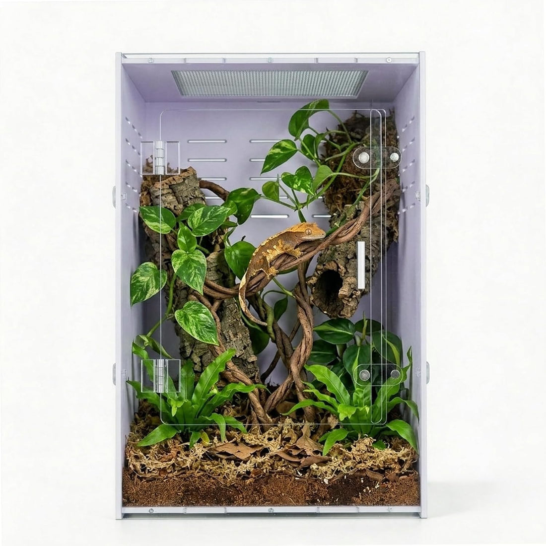 12x12x18 Black PVC Reptile Enclosure