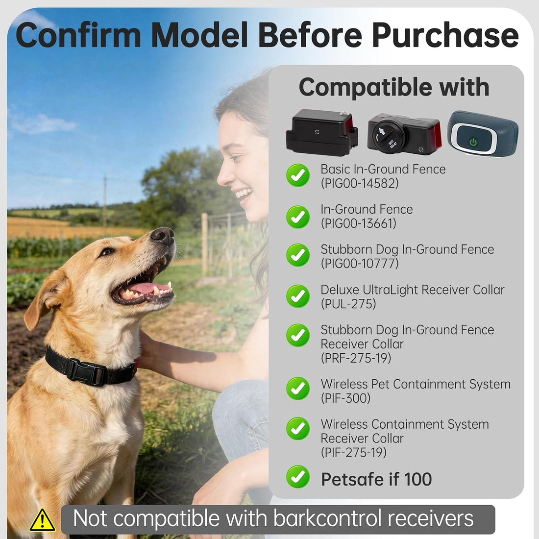 Replacement Collar Compatible with Petsafe If 100,Black