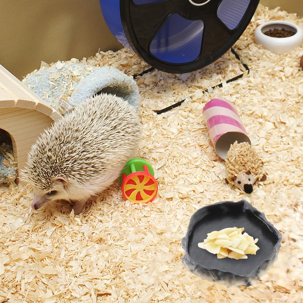 4 Pack Hermit Crab Food Bowl Round Water Dish Feeding Dish for Hermit
