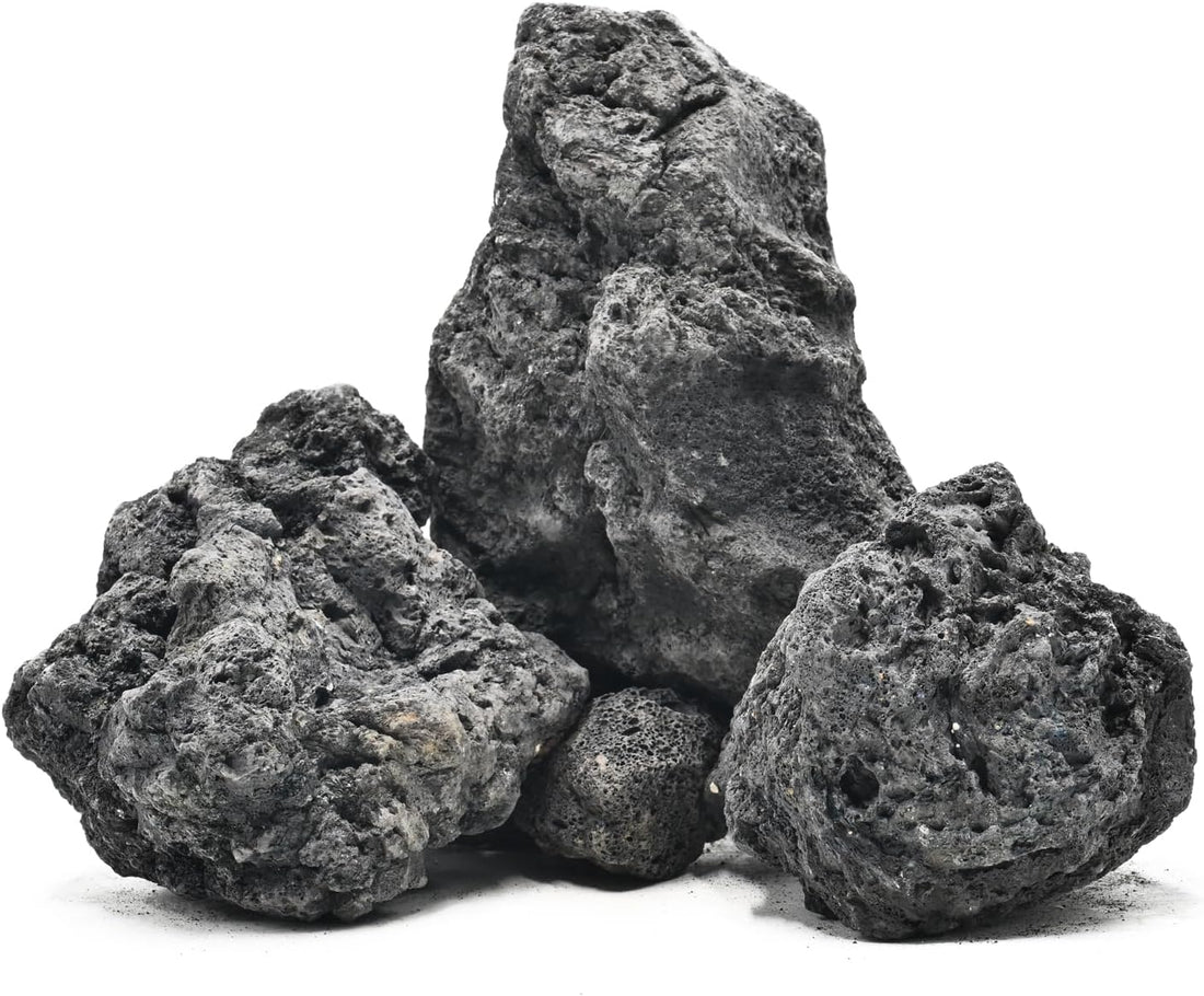 Black Lava Rock Natural Volcanic Stones 4"-6" Aquarium Rocks