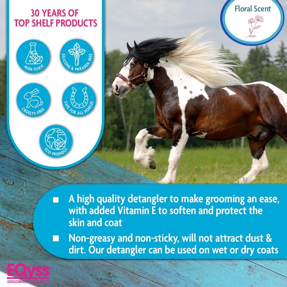 Eqyss Survivor Equine Horse Detangler - Smoothes Out Tangles, Mats