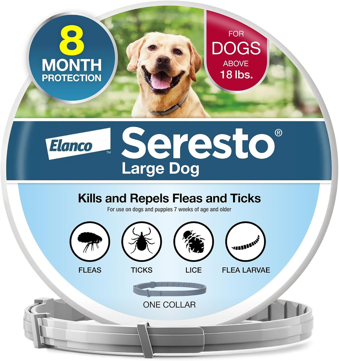 Seresto Flea & Tick Collar For Dogs Over 18 lbs.