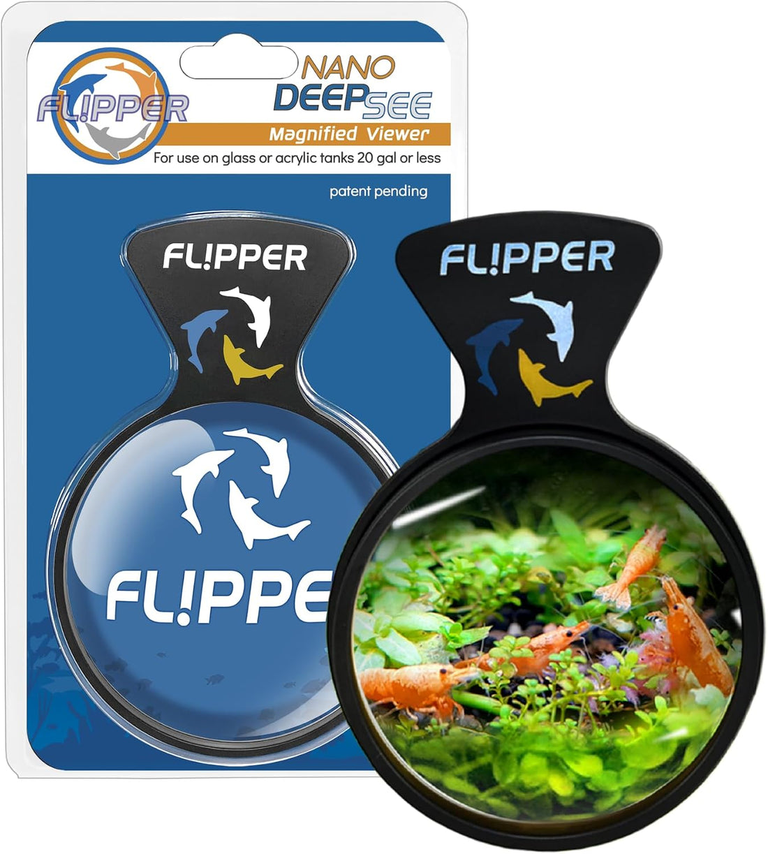 Flipper Aquarium Magnifying Glass, DeepSee Magnetic Viewer. 4"