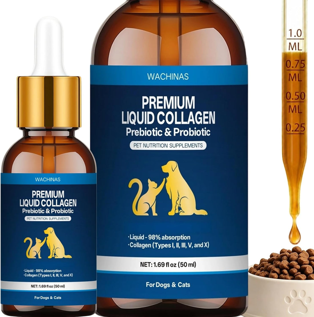 Premium Liquid Collagen & Probiotics for Dogs and Cats - Prebiotics