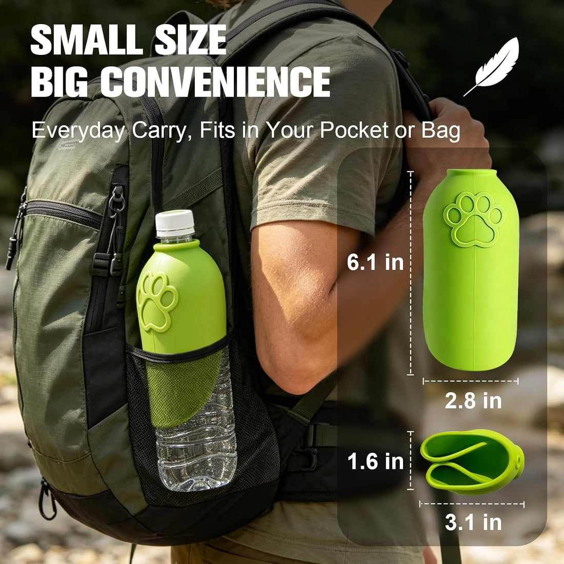 Portable Dog Water Bottle Attachment