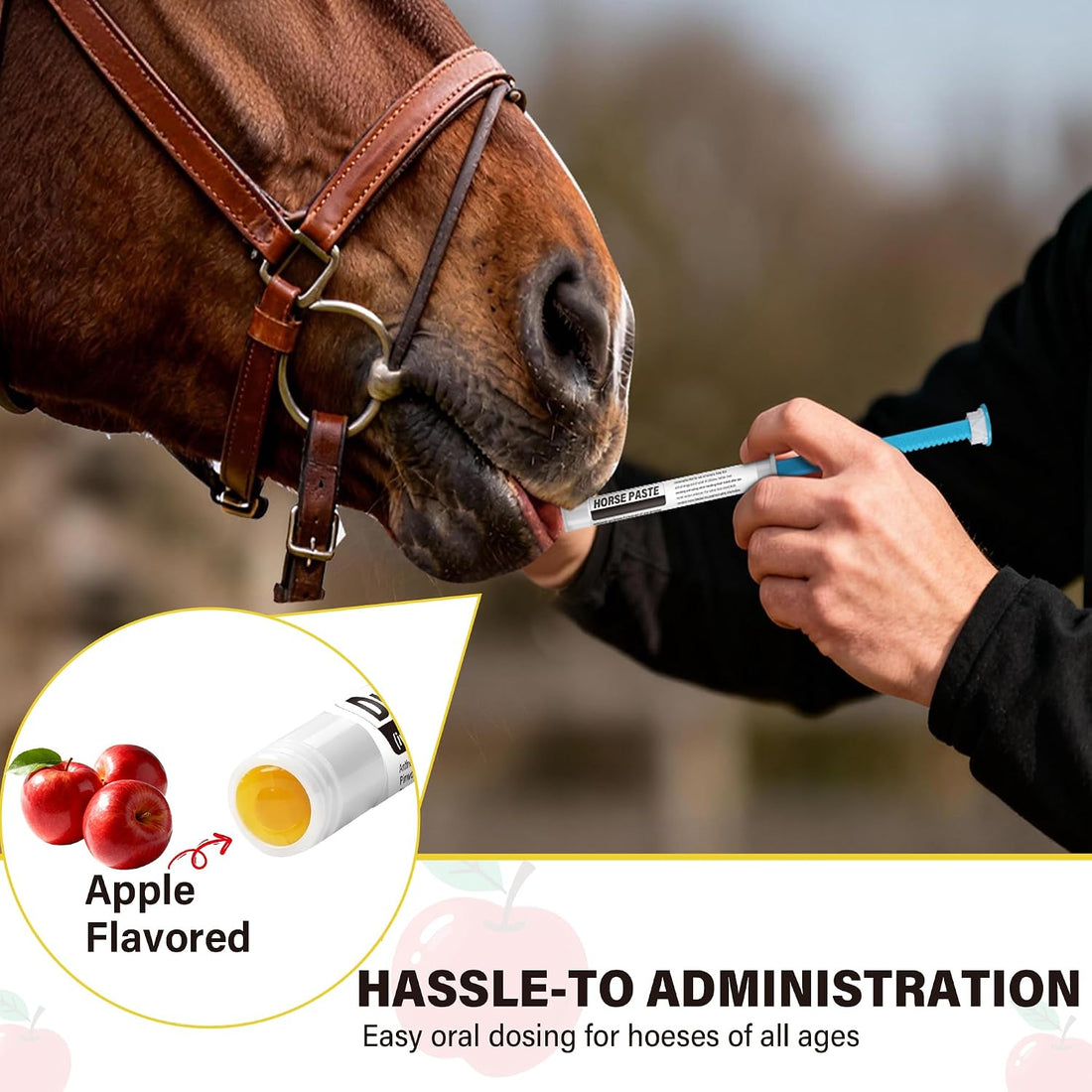 Equine Paste 1.87% – 3 Pack Apple Flavored Oral for Horses