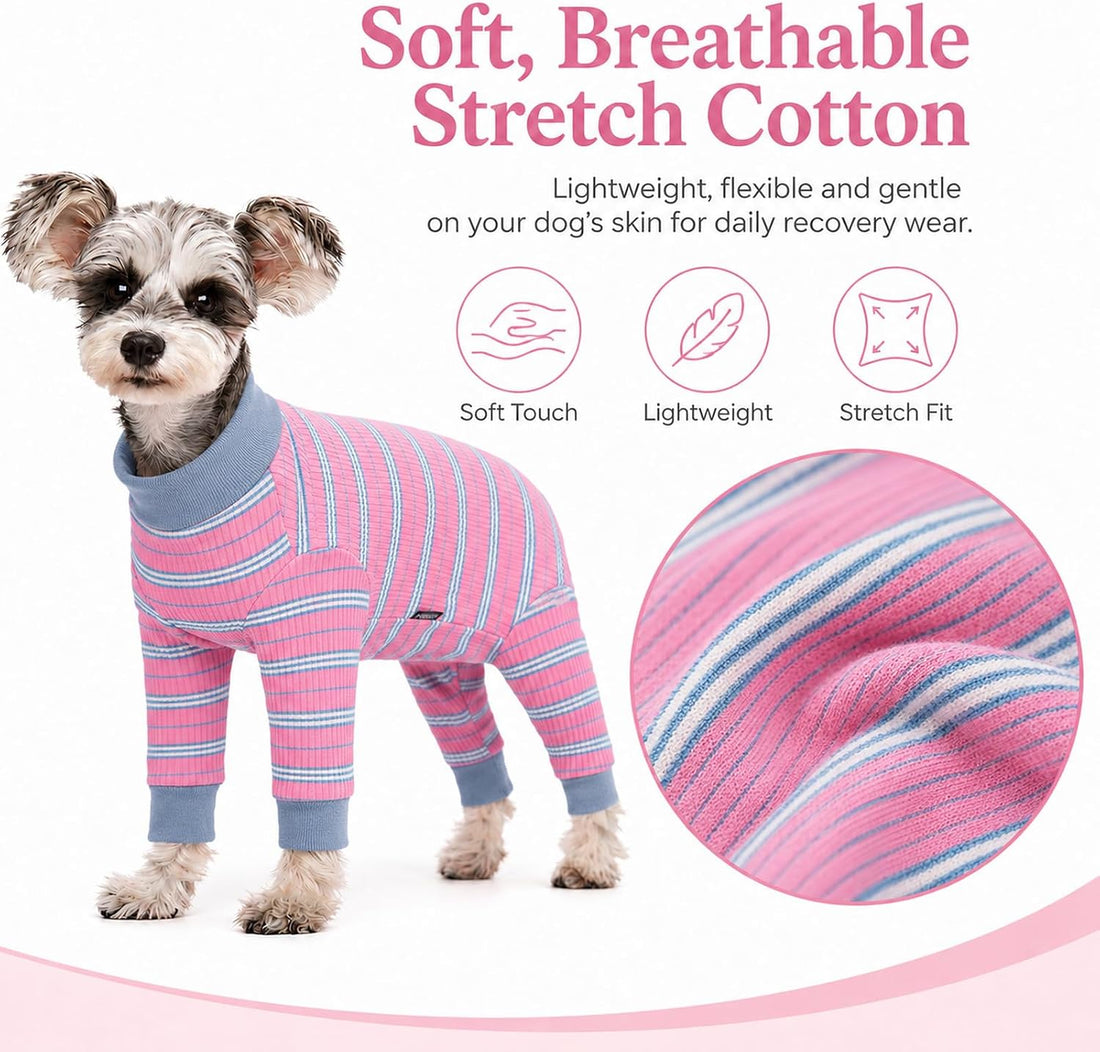 Dog Surgery Recovery Suit, Four-Leg Long Sleeve Dog Onesie
