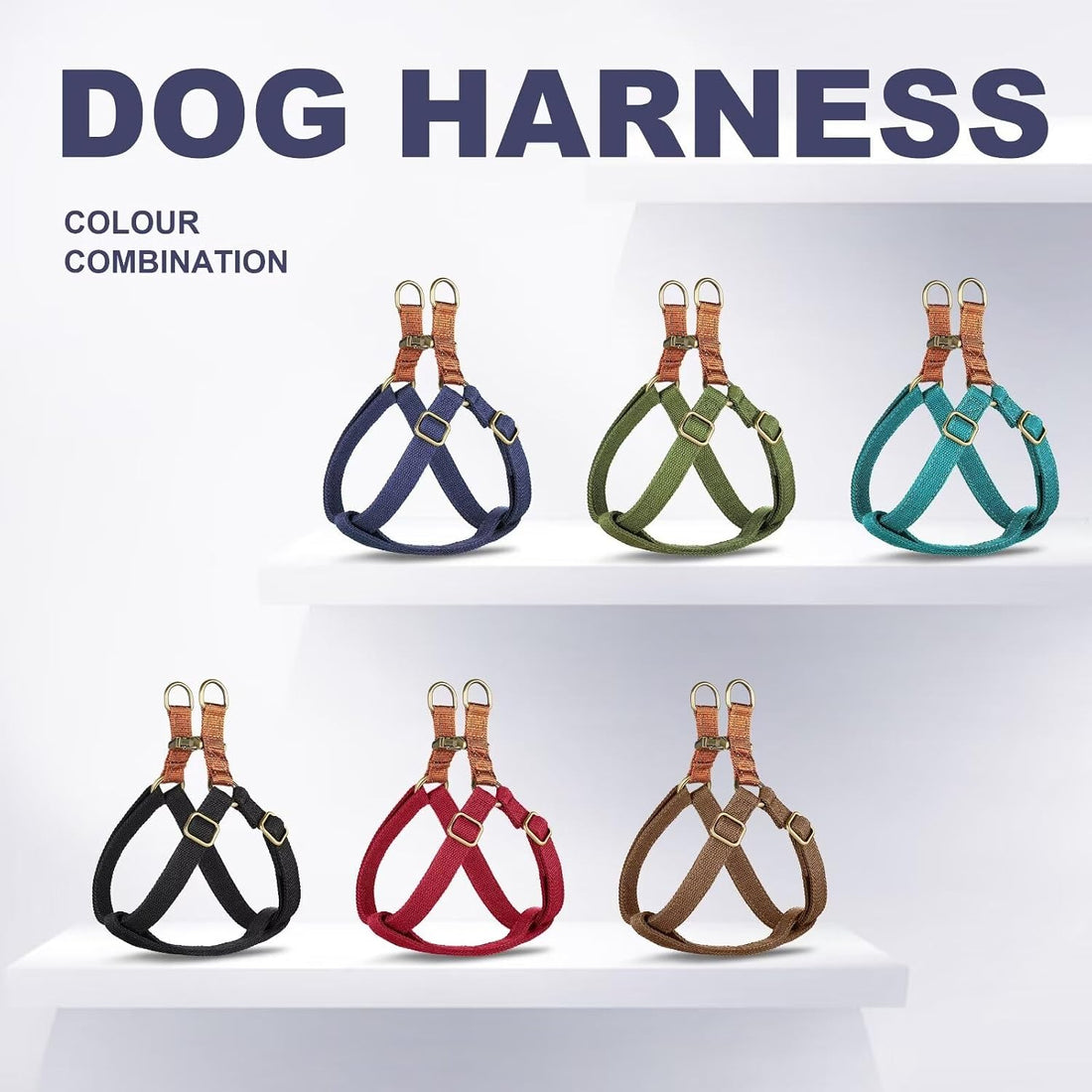 Didog Step in Dog Harness with Metal Buckles