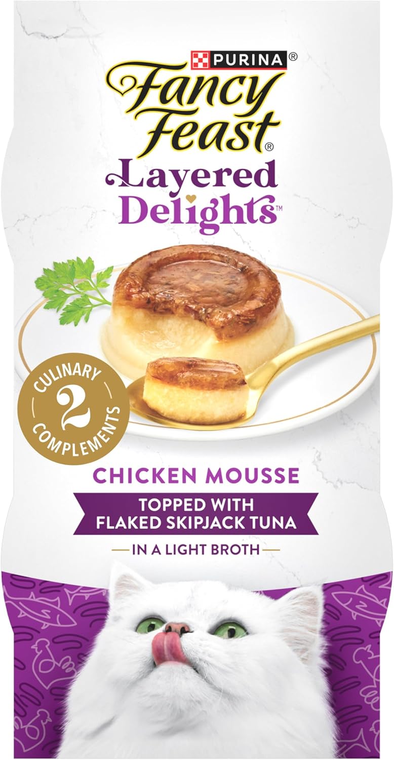 Purina Fancy Feast Layered Delights Chicken Mousse Topped with Flaked
