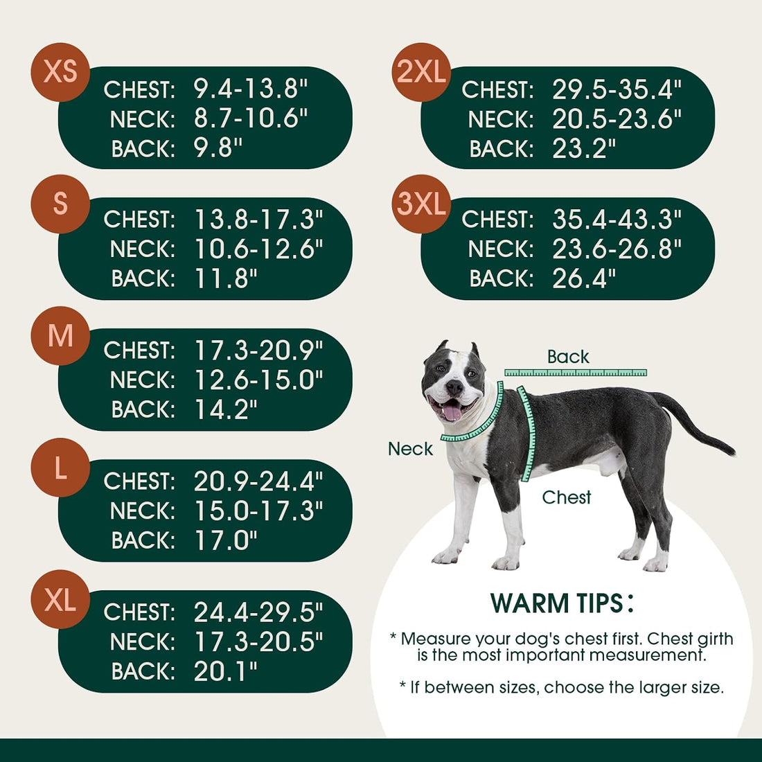 Kuoser Waterproof Dog Coat, Warm Reversible Dog Jacket with Leash Hole