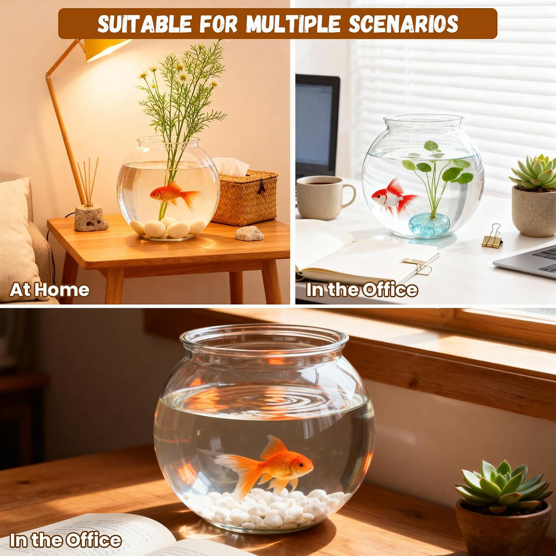 Plastic Fish Bowls 4 Pack 27 Oz Clear Unbreakable Vases Bowls