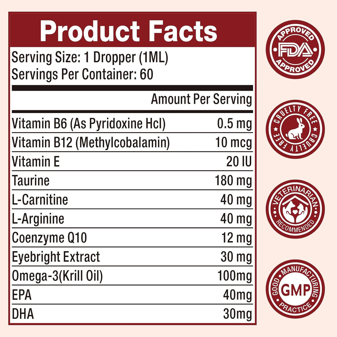 Taurine Drops for Dogs & Cats