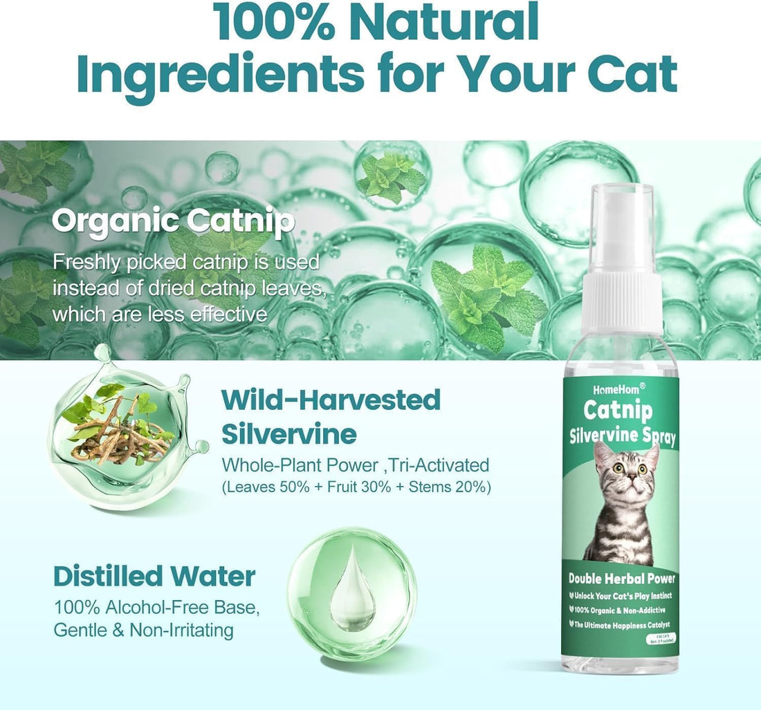 Catnip Spray with Silvervine, Cat Attract Spray for Scratching Post