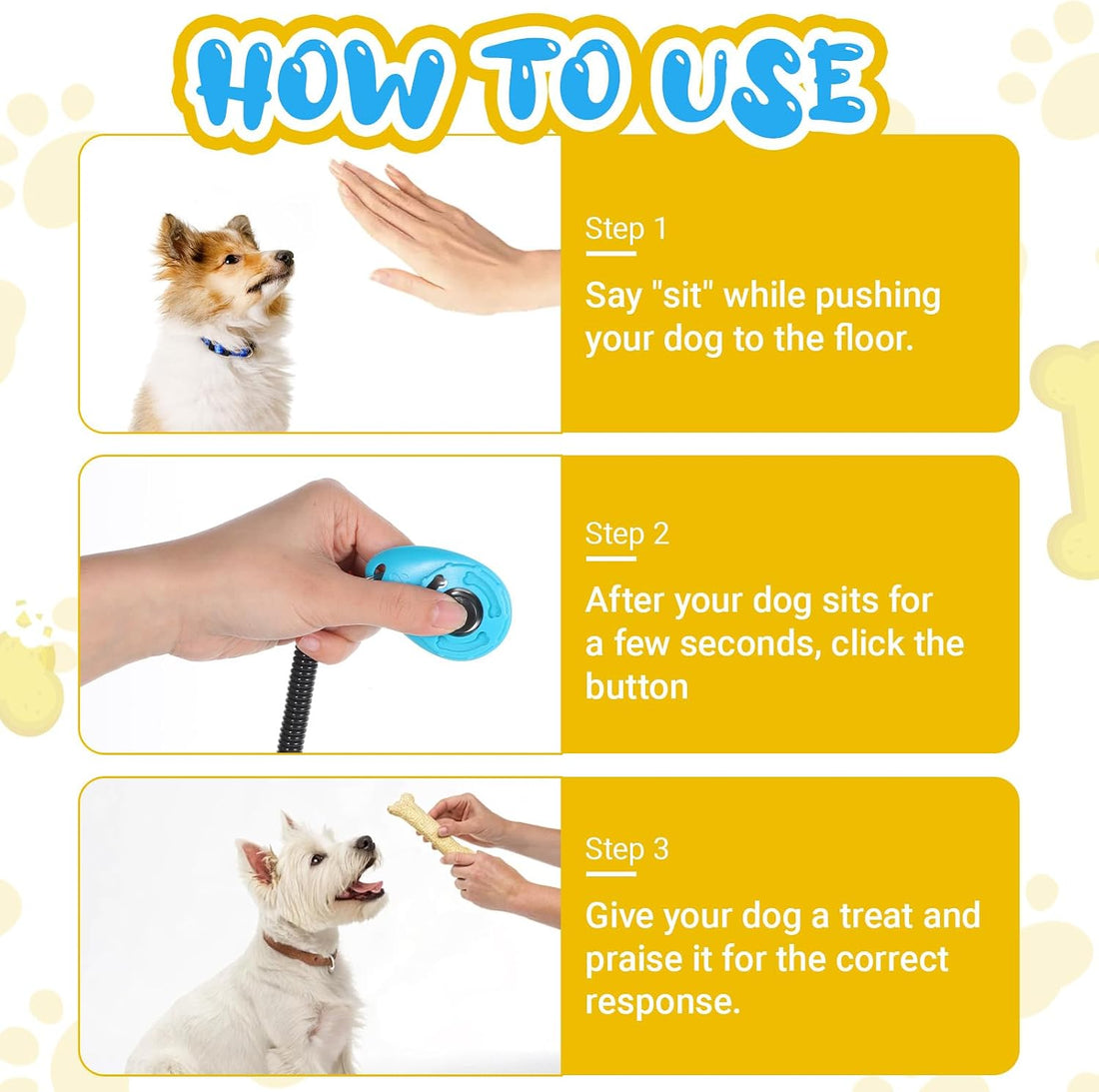 30 Pcs Dog Training Clicker, Pet Behavioral Training Clickers