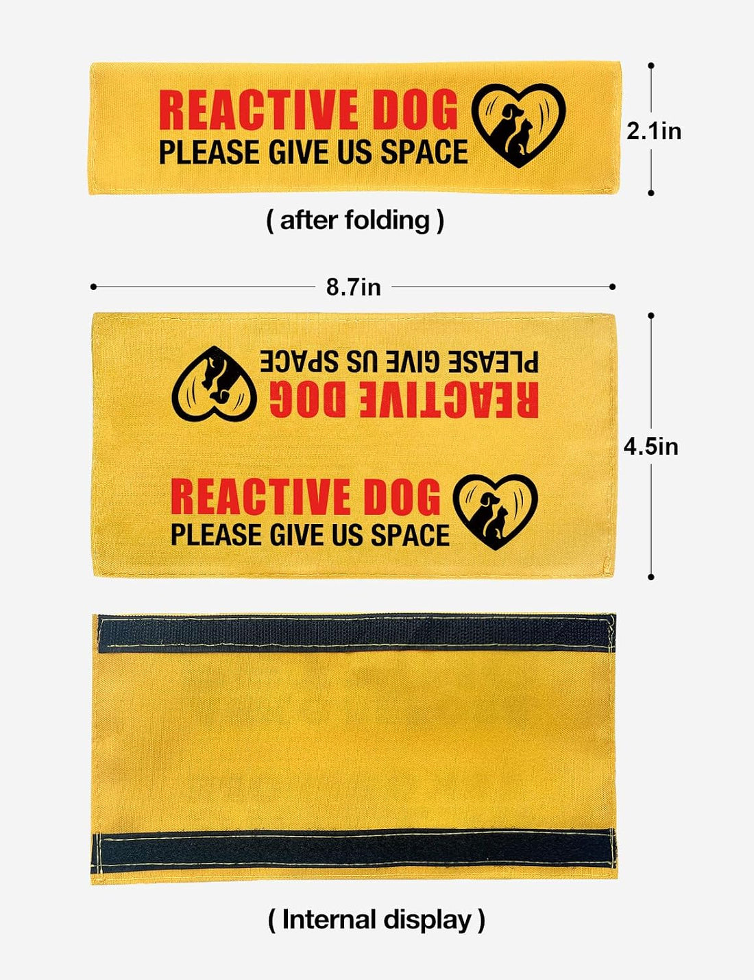 Give Me Space Leash Sleeve, Funny Do Not Pet Reactive Dog Patch