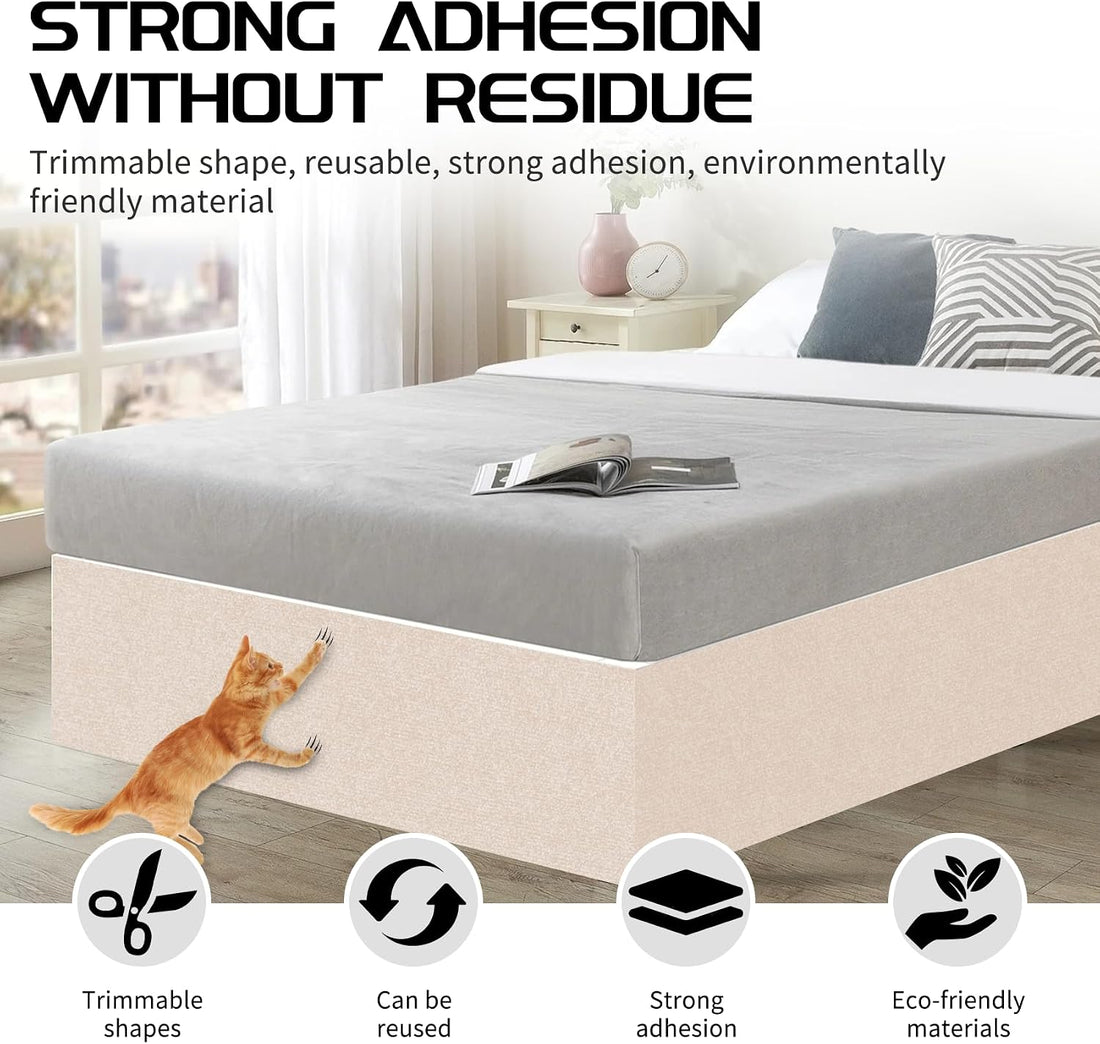 2 Pcs Self-Adhesive Cat Scratch Mat, Cat Scratch Furniture Protector