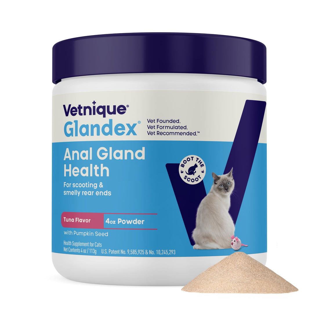Vetnique Glandex for Cats, Anal Gland Powder & Fiber Supplement