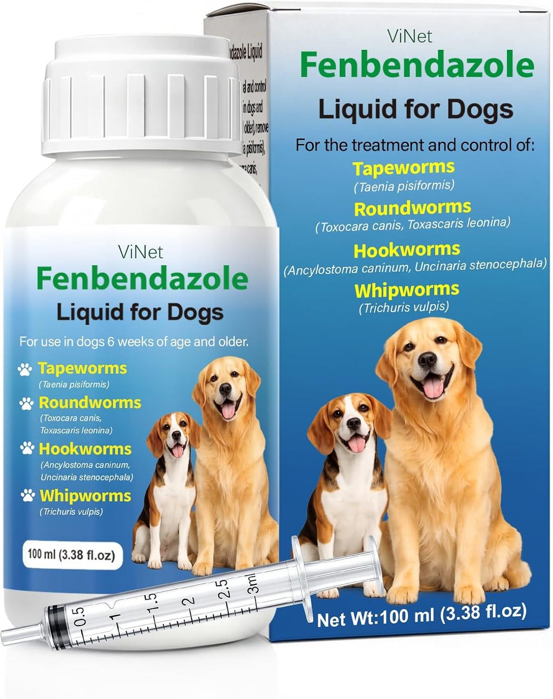 Dewormer for Dogs Fenbendazole for All Wormers, Roundworms