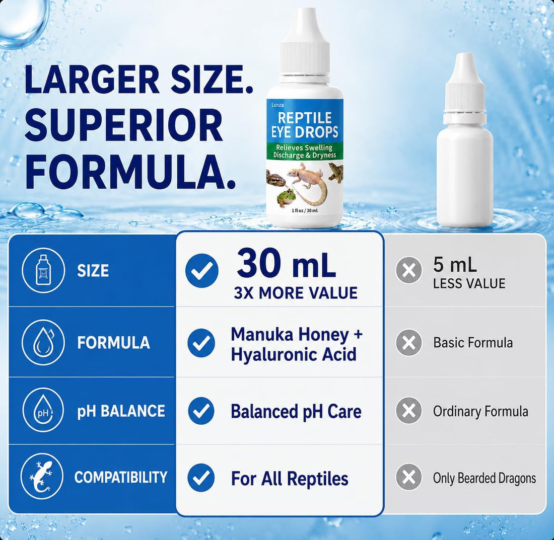 Lunza Reptile Eye Drops 30ml, Cleanses & Moisturizes