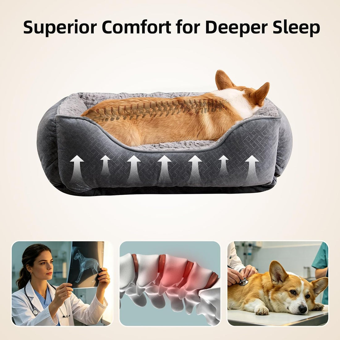 Dog Bed for Small Dogs Washable, Super Soft Durable Cat Bed