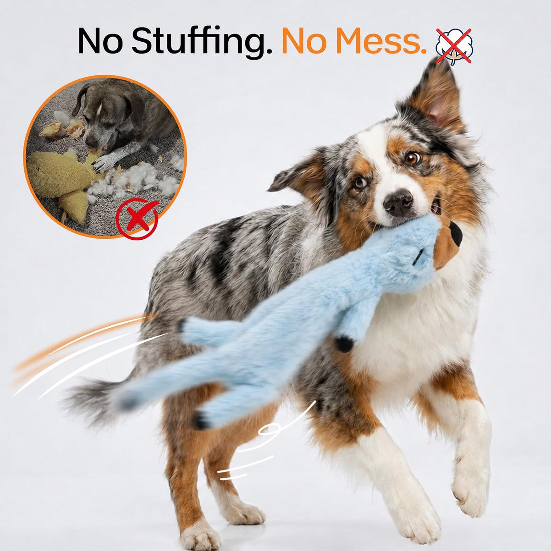 5-Pack Unstuffed Dog Toys - Keep Dogs Busy Without the Mess