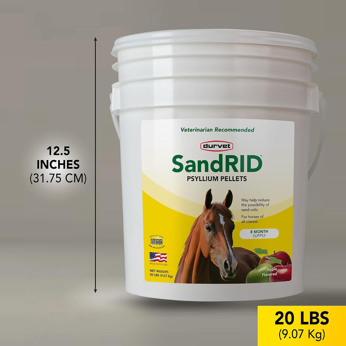 Durvet/Equine 699629 Sandrid Psyllium Pellets for Equine, 20 lb