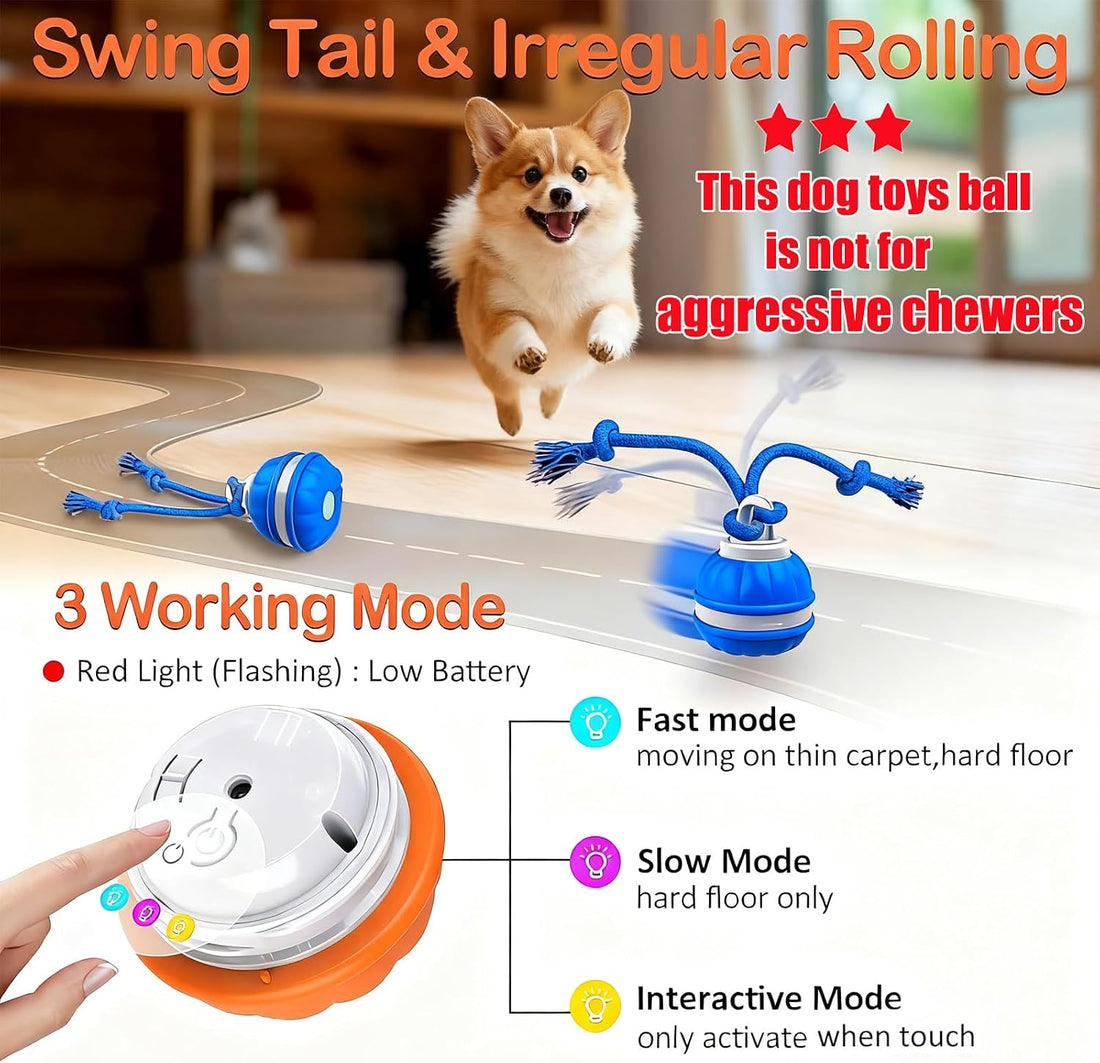 P06 Smart Interactive Dog Toys Dog Balls with Rope for Small Medium