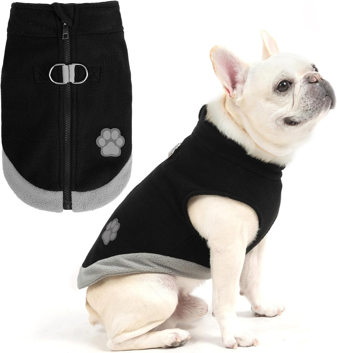 Mihachi Dog Fleece Vest Sweater Zip Up Warm Pullover Step-in Dog