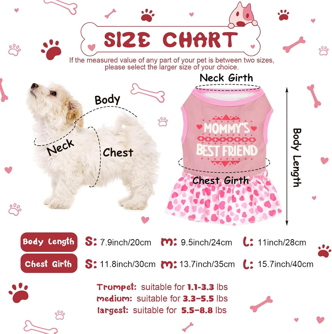 6 Pack Girl Dog Clothes Pet Dress Shirt Female Cute Dog Sundress