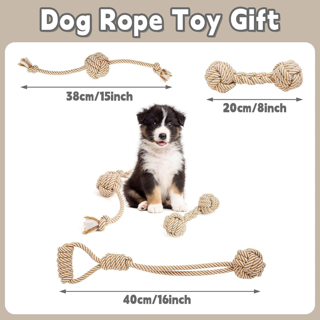 PATTEPOINT Dog Rope Toy for Small Dog 3pcs