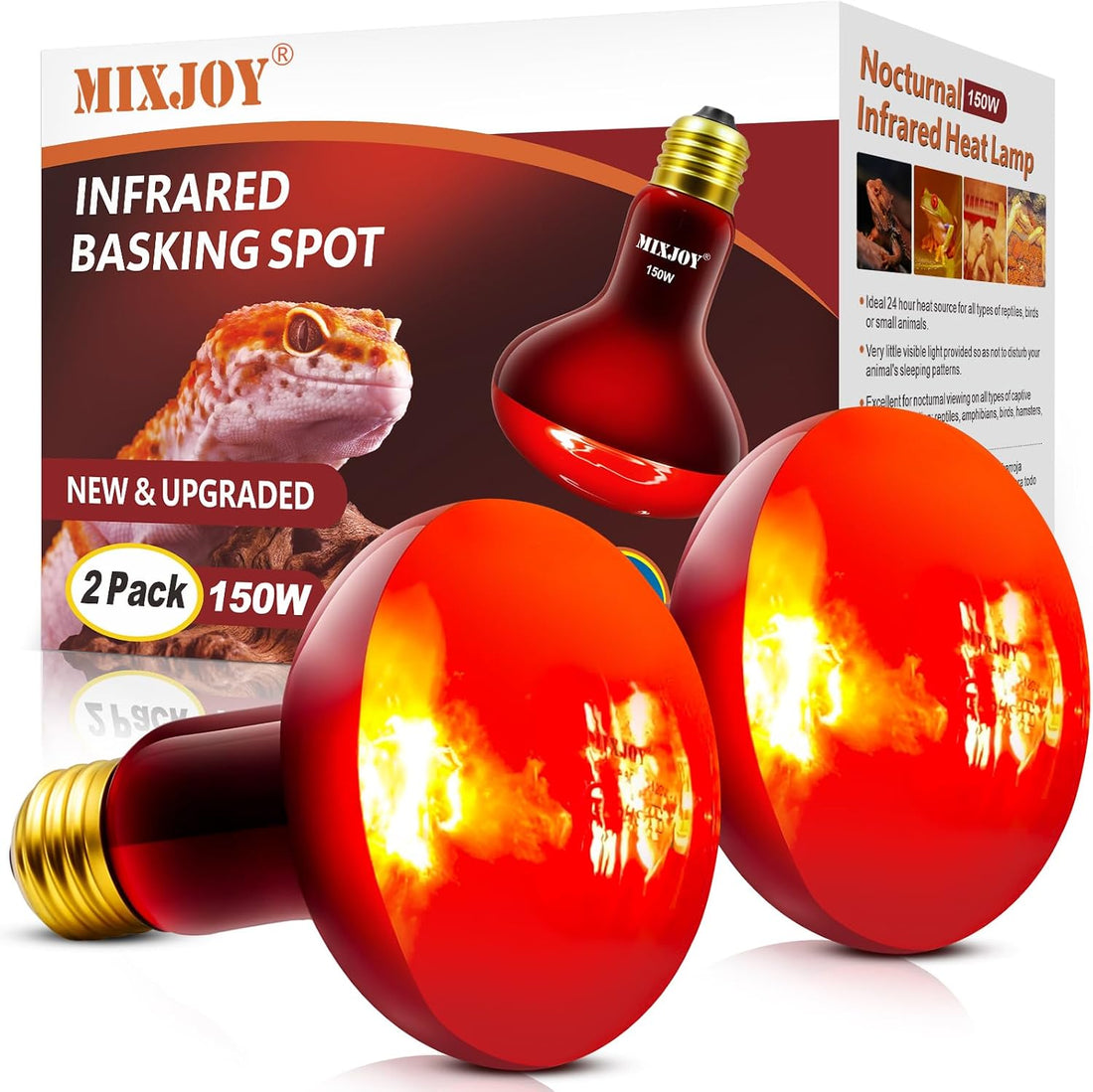 MIXJOY 100W Infrared Heat Lamp Bulbs