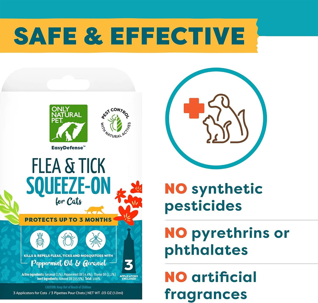 Only Natural Pet EasyDefense Flea&Tick Squeeze-On Drops