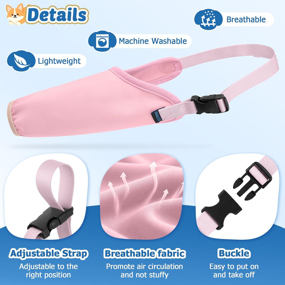 BARKLESS Small Dog Front Leg Sleeve for Wound