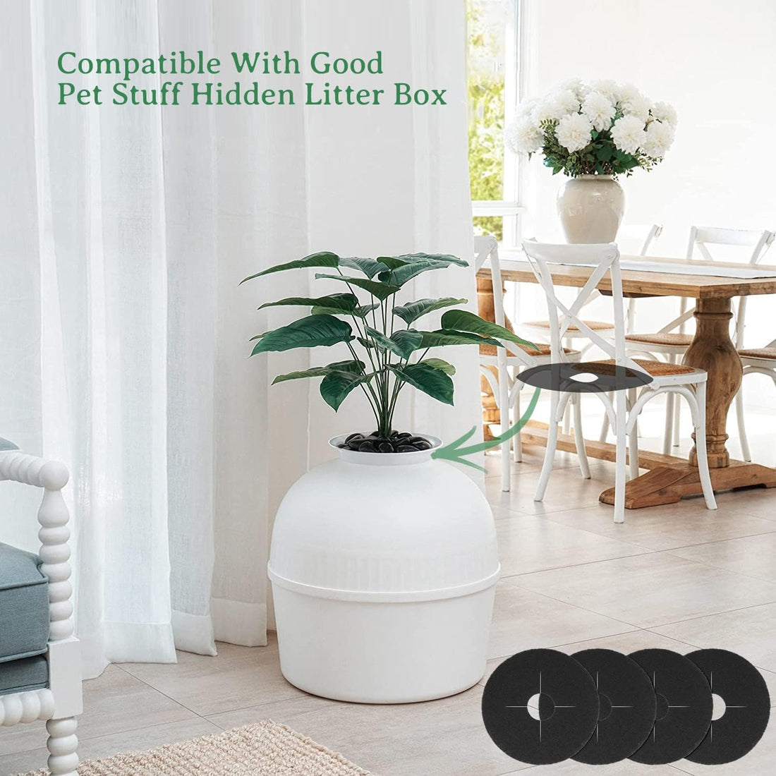 Cat Litter Box Replacement Filters Compatible with Secret Litter Box