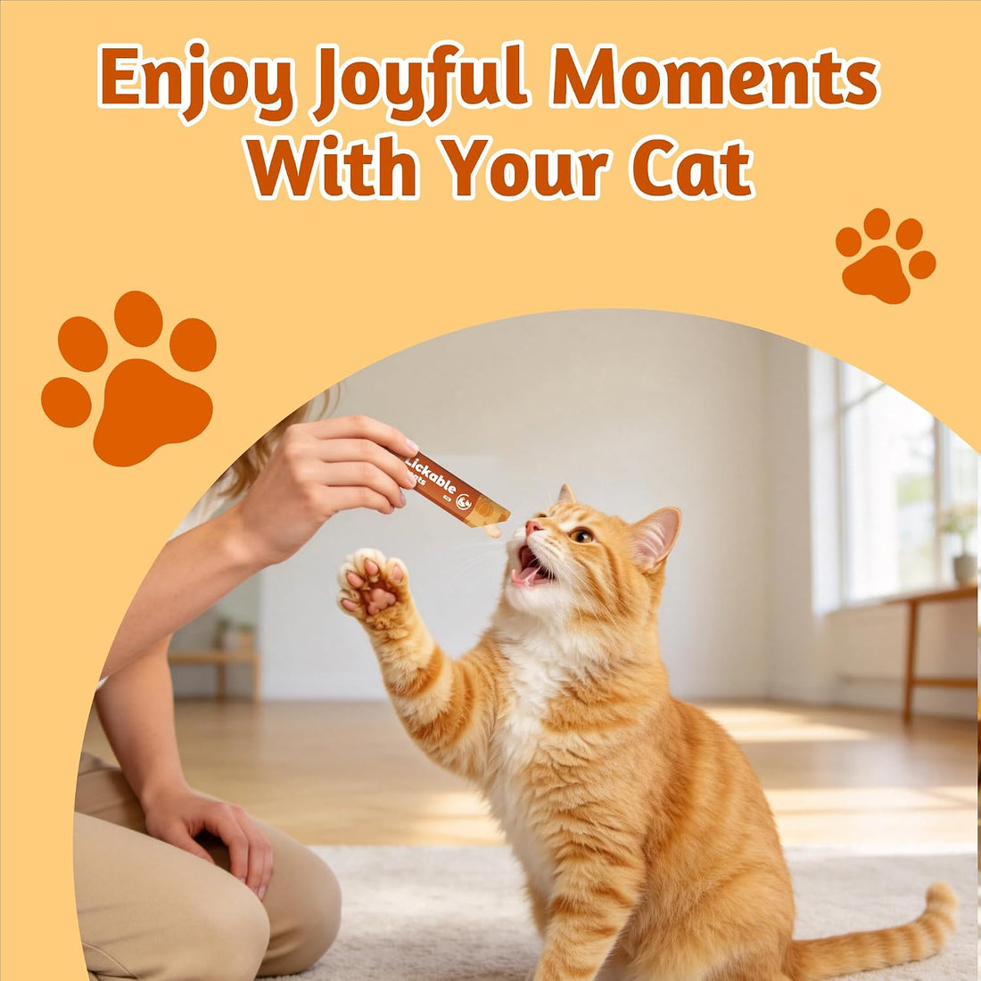Just Try Pumpkin Lickable Cat Treats with Taurine, 20 Tubes