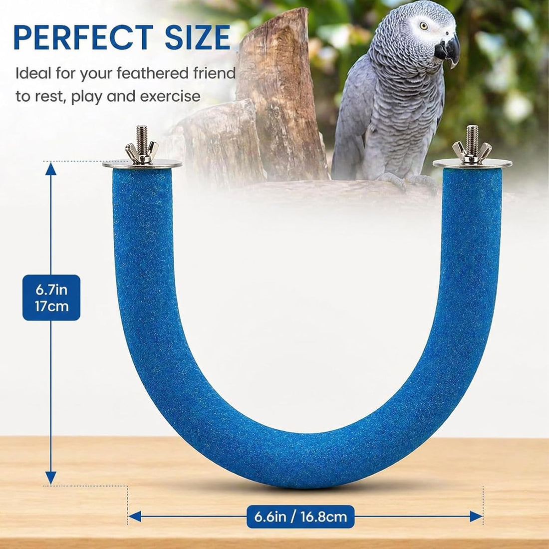RYPET Parrot Perch Rough-surfaced