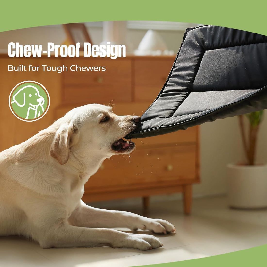 Chew Proof Indestructible Dog Bed, Durable Dog Crate Pad, X-Large