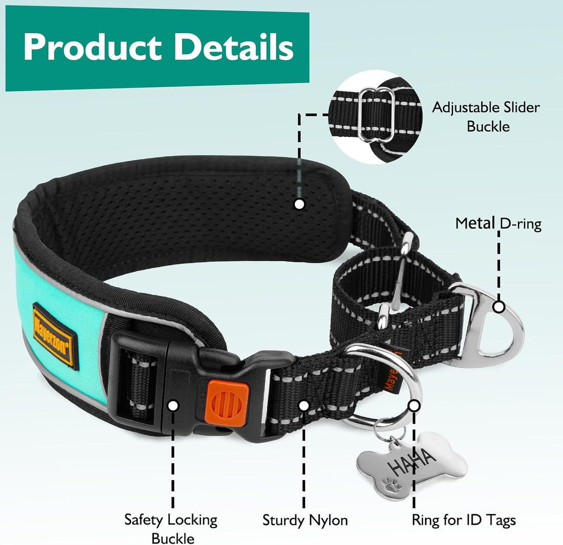 Mayerzon 2" Wide Martingale Collar for Large Dogs No Pull Dog Collar