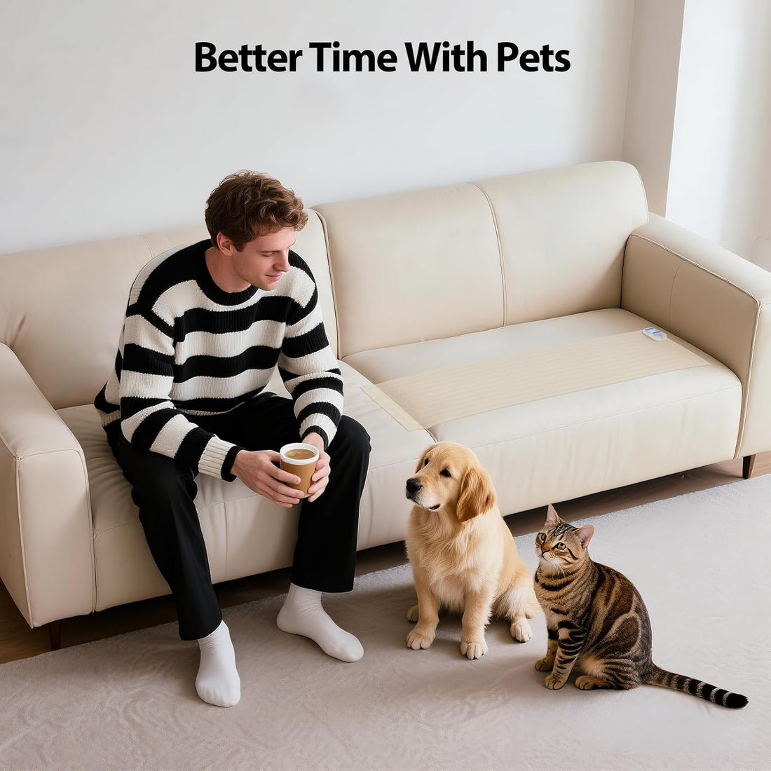 Pet Shock Mat 60x12 Inch, Static Correction Pad for Dogs & Cats Indoor