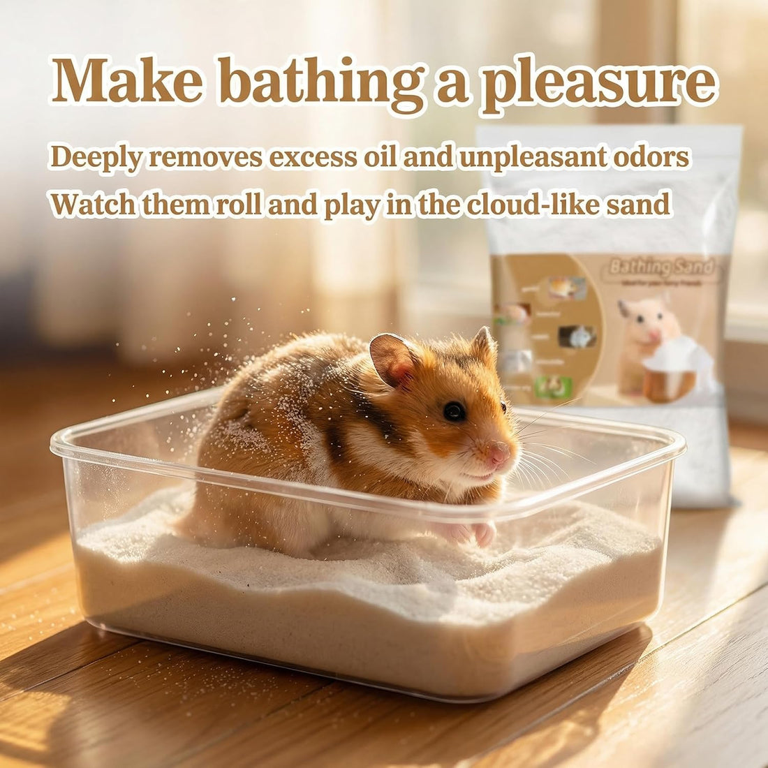 Sukh Hamster Sand Bath - White Fine Silica Sand