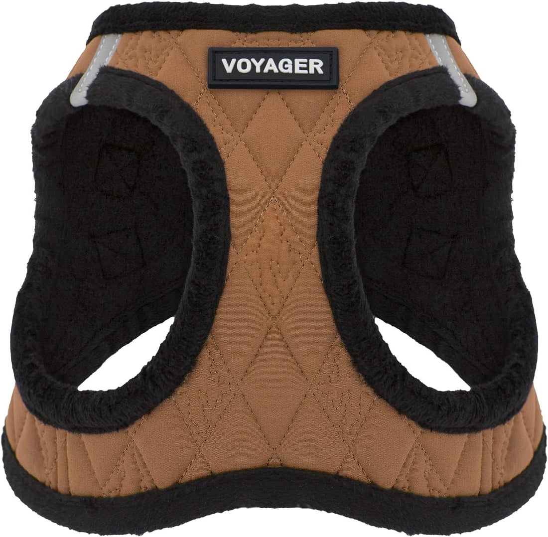 Voyager Step-in Plush Dog Vest Harness -Beige Plush, Medium