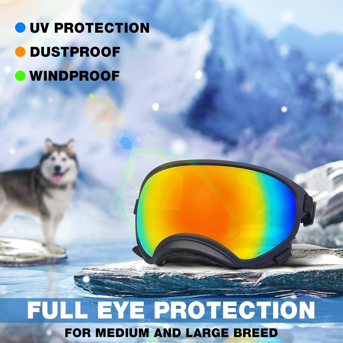 Pacify Dog Goggles for Large Dogs