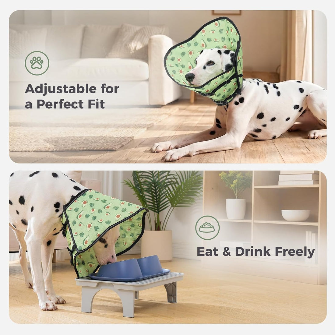 Avont Breathable Dog Cone Collar to Stop Licking