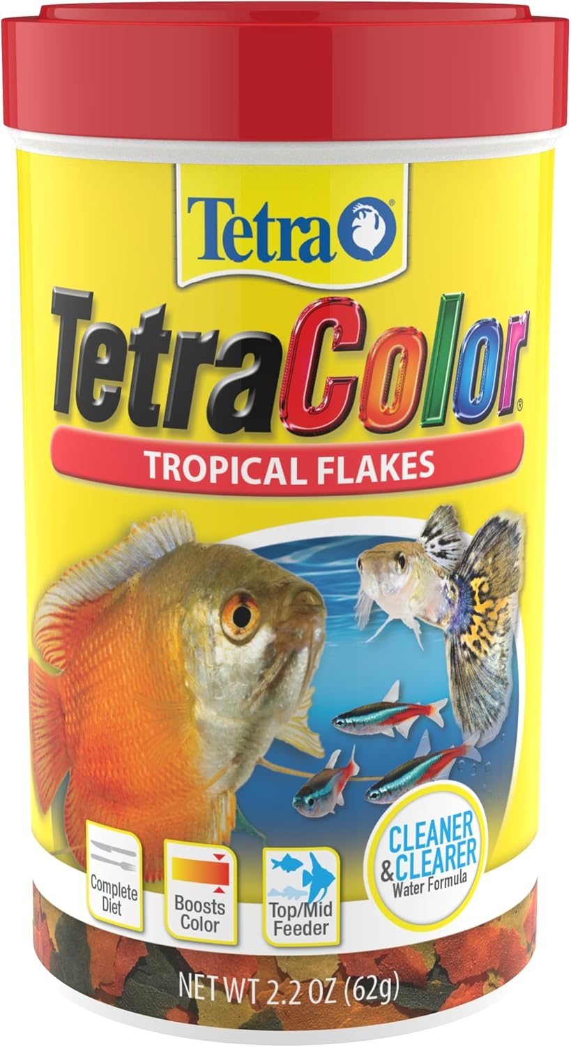 TetraColor Tropical Flakes Color Boosting Fish Food, 7.06 oz
