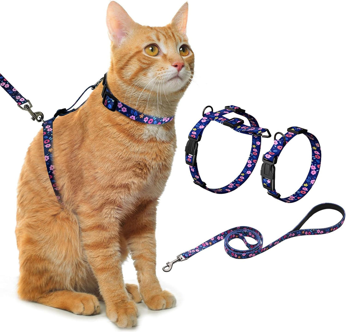 Hikiko Escape-Proof Cat Harness and Leash Set for Walking